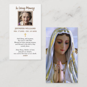 Cartes de prière religieuses I Notre-Dame de Fatim
