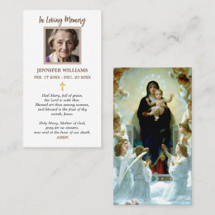 Cartes de prière Religieuses Sainte Marie Mère Bie