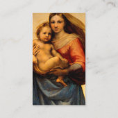 Cartes de prière religieuses Sistine Madonna Rapha (Dos)