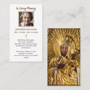 Cartes de prière Religieuses Vierge Noire Icône po