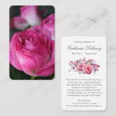 Cartes de prière | Rose précis (Devant / Derrière)