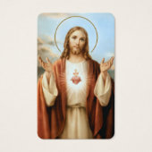 Cartes de prière | Sacré Coeur Jésus 3 (Devant)