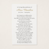 Cartes de prière | Sacré Coeur Marie (Dos)