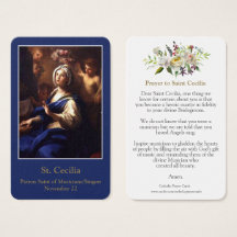 Cartes de prière | Saint Cecilia