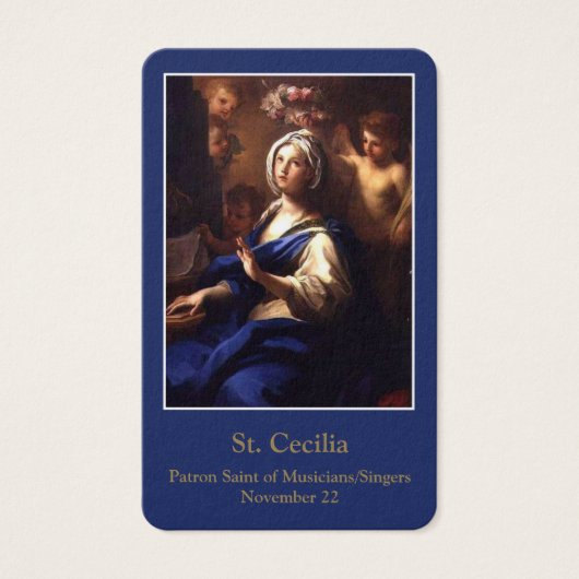 Cartes de prière | Saint Cecilia (Devant)