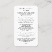 Cartes de prière | Saint Thérèse (Dos)