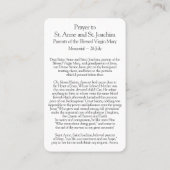 Cartes de prière | Sainte-Anne, Sainte-Joachim et (Dos)