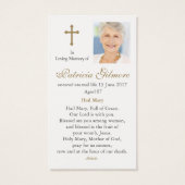 Cartes de prière | Sainte Mère (Dos)