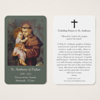 Cartes de prière | St Anthony 02