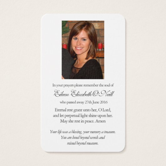 Cartes de prière | St Augustine 3 (Dos)