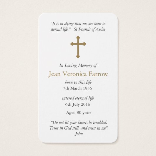 Cartes de prière | St Christopher (Dos)