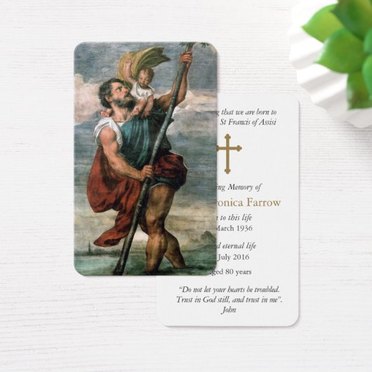 Cartes de prière | St Christopher (Bureau)