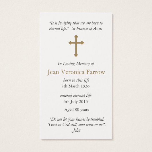 Cartes de prière | St Christopher (Dos)