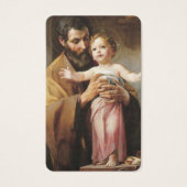 Cartes de prière | St Joseph & The Christ Child (Devant)