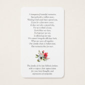 Cartes de prière | Sunset Swan (Dos)