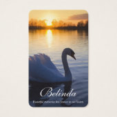 Cartes de prière | Sunset Swan (Devant)