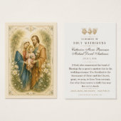 Cartes de prière traditionnelles catholiques pour (Devant & derrière)