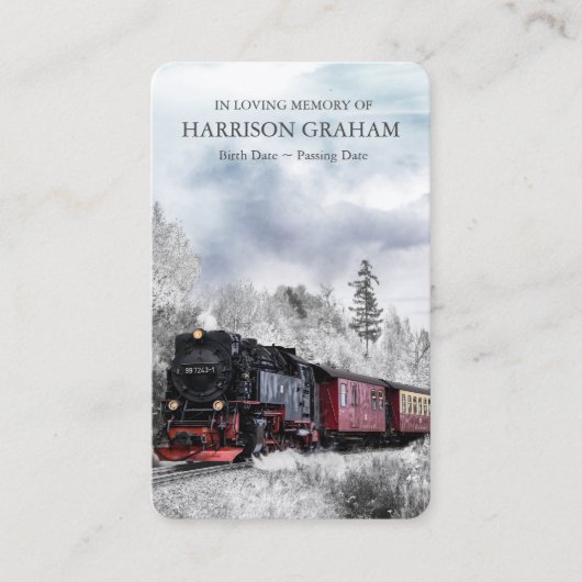 Cartes de prière | Train à vapeur - Deluxe (Devant)