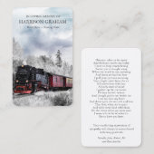 Cartes de prière | Train à vapeur Deluxe (Devant / Derrière)