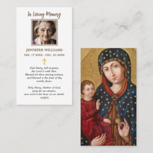 Cartes de prière Vierge Marie et Enfant Jésus trad