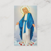 Cartes de prière Vierge Marie Immaculée Conception (Dos)