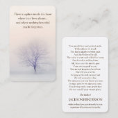 Cartes de prière | Winter Tree Deluxe (Devant / Derrière)