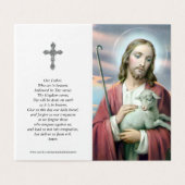 Cartes de prières catholiques | Agneau de Dieu (Outside Unfolded)