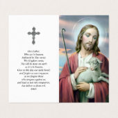 Cartes de prières catholiques | Agneau de Dieu (Extérieur déplié)