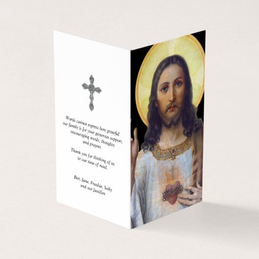 Cartes de prières catholiques | Antique Sacred Hea (Extérieur)