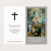 Cartes de prières catholiques | Ascension et couro (Extérieur déplié)
