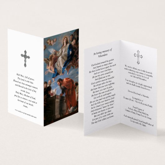 Cartes de prières catholiques | Assumpti (Inside and Outside)