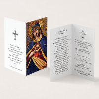 Cartes de prières catholiques | Coeur immaculé