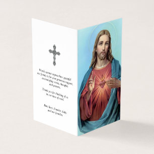 Cartes de prières catholiques Coeur le plus aima