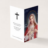 Cartes de prières catholiques | Coeur Marie (Extérieur)