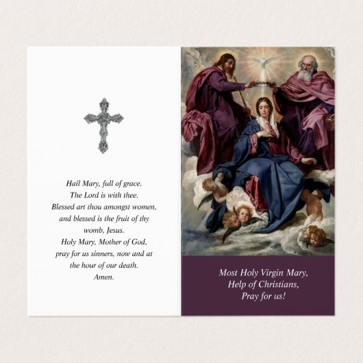 Cartes de prières catholiques | Coronation (Extérieur déplié)