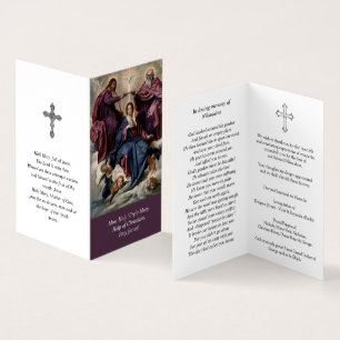 Cartes de prières catholiques Coronation