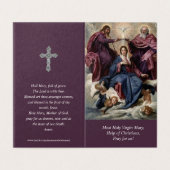 Cartes de prières catholiques | Coronation (Outside Unfolded)