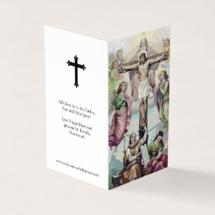Cartes de prières catholiques Crucifixion de Jés