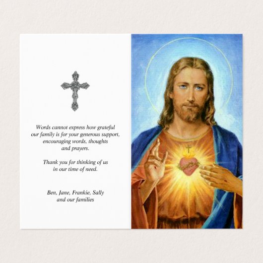 Cartes de prières catholiques | Dévotion (Extérieur déplié)