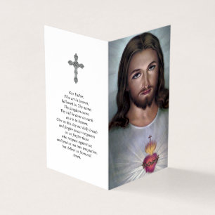 Cartes de prières catholiques   Dévotion Sacré-Coe