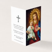 Cartes de prières catholiques | Immaculé Coeur Mar (Outside)