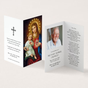 Cartes de prières catholiques Immaculé Coeur Mar