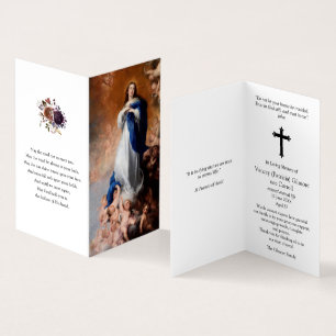 Cartes de prières catholiques Immaculée Concepti