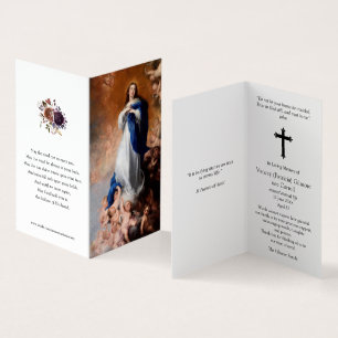 Cartes de prières catholiques  Immaculée conceptio