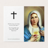 Cartes de prières catholiques | Italien Mary (Outside Unfolded)