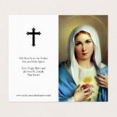 Cartes de prières catholiques | Italien Mary (Extérieur déplié)