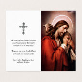 Cartes de prières catholiques | Jésus Bon Pasteur (Extérieur déplié)
