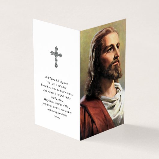Cartes de prières catholiques | Jésus Christ (Extérieur)