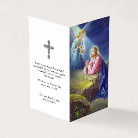 Cartes de prières catholiques | Jésus Christ prier (Extérieur)