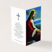Cartes de prières catholiques | Jésus Christ prier (Outside)